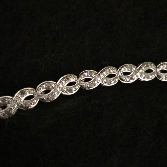 Jewelry - STERLING SILVER DIAMOND ACCENT BRACELET, 7-1/4”